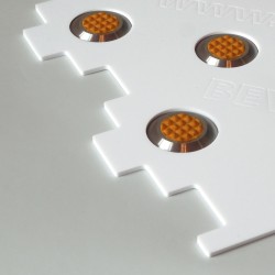 gabarit d’installation BEV plots podotactiles 35mm inox visuellement contrastés | podotone © marcal