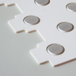 gabarit d’installation BEV plots podotactiles 25mm aluminium | cedo© marcal