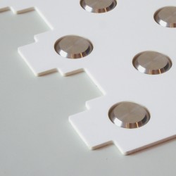 gabarit d’installation BEV plots podotactiles 25mm inox 316 L | podotone © marcal